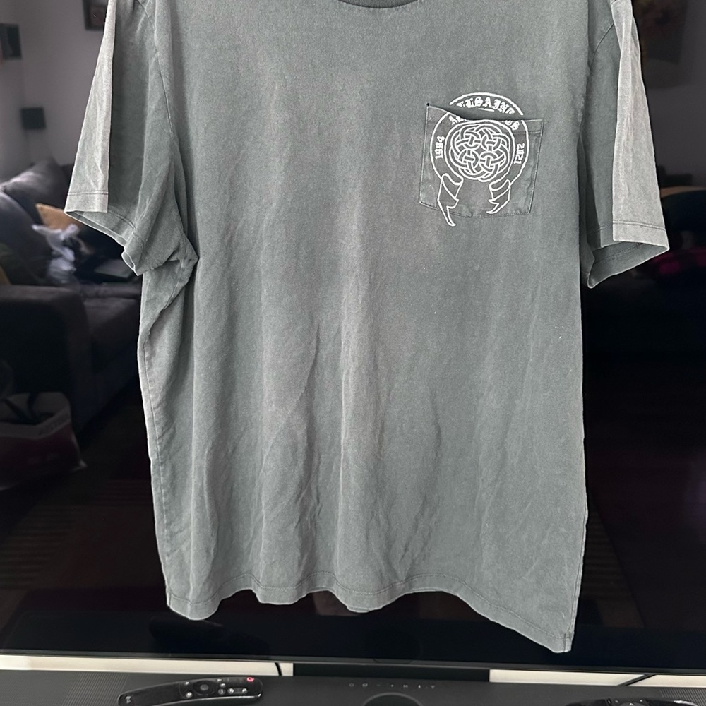 All Saints Charcoal Graphic Tee M